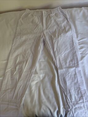 Men's Sailwind White Casual Linen Pants